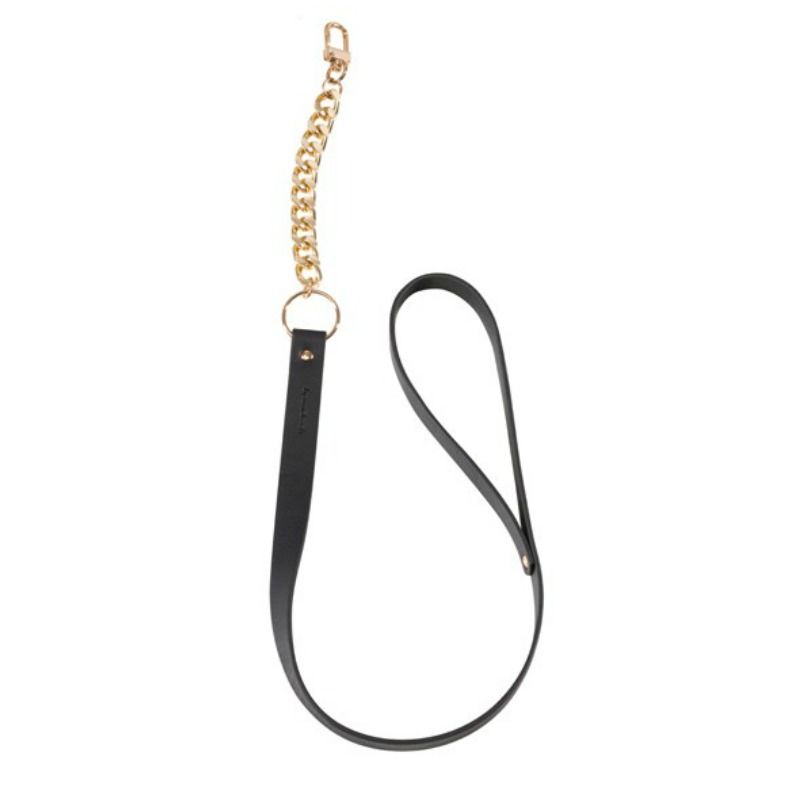 Collier bondage noir avec laisse — BIJOUX MAZE