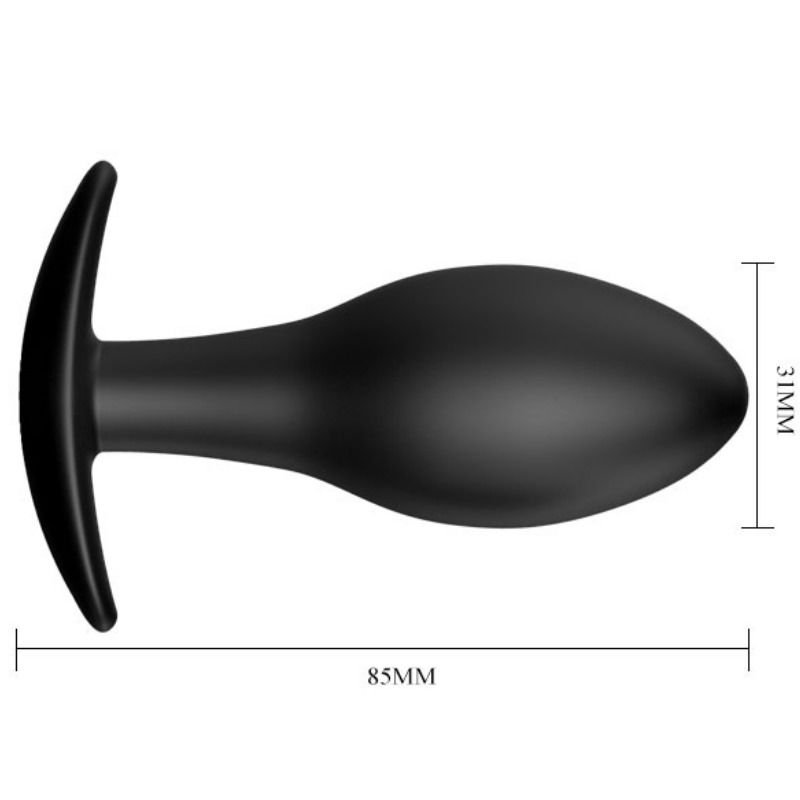Plug anal ergonomique en silicone noir 8.5 cm — PRETTY LOVE PARTY UP