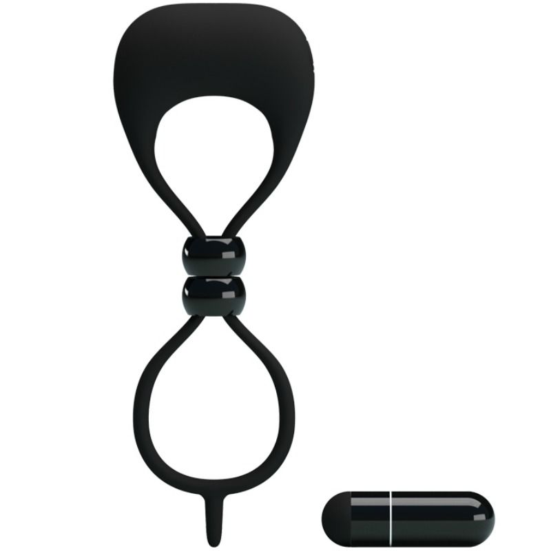 Double anneau vibrant pour pénis et testicules — PRETTY LOVE MALE
