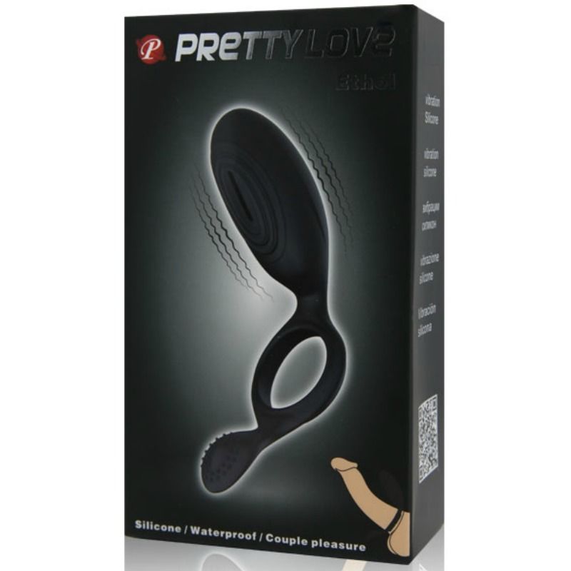 Anneau vibrant ajustable avec stimulateur clitoridien — PRETTY LOVE MALE