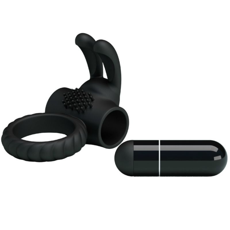 Anneau vibrant duo avec stimulateur clitoridien — PRETTY LOVE MALE