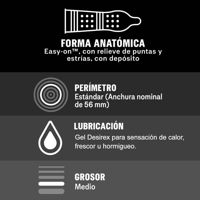 Préservatifs orgasmique intense 12 unités — DUREX CONDOMS