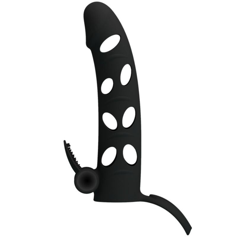 Housse en silicone vibrant avec anneau testicules — PRETTY LOVE MALE