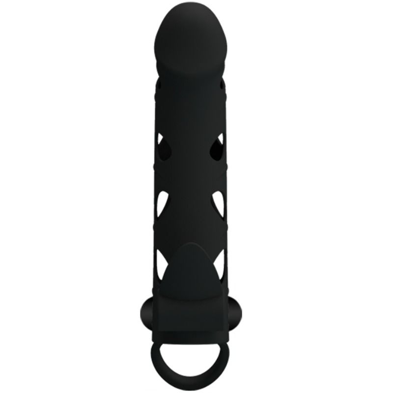 Housse en silicone vibrant avec anneau testicules — PRETTY LOVE MALE