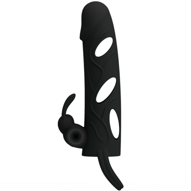 Housse en silicone vibrante avec anneau testicules — PRETTY LOVE MALE