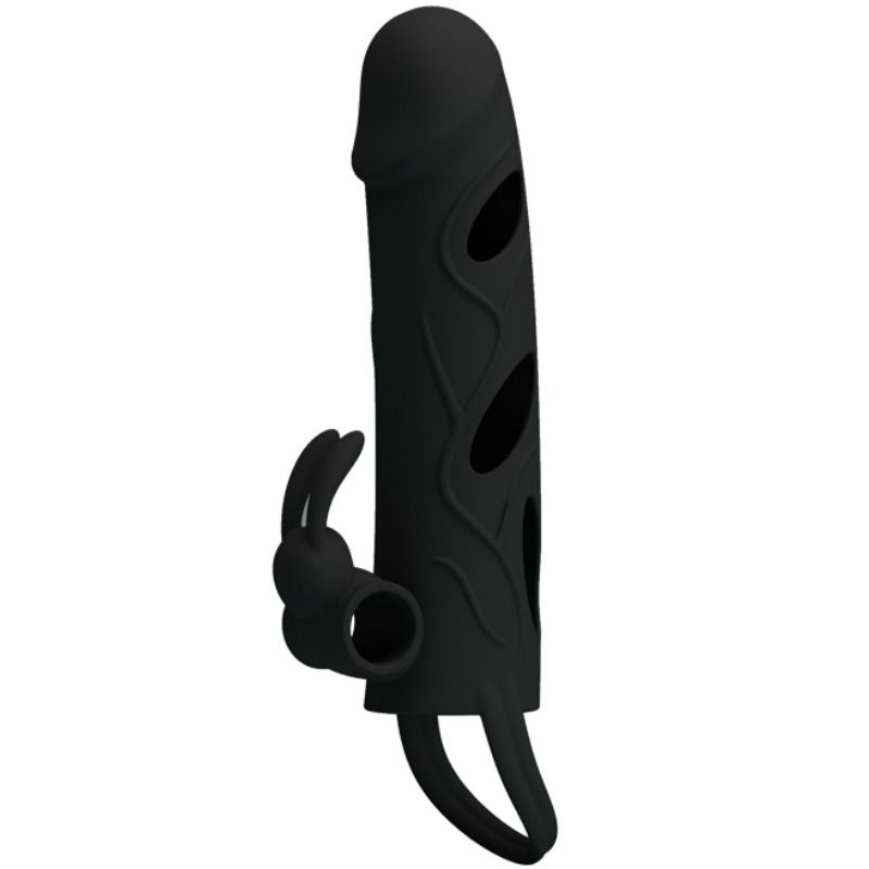 Housse en silicone vibrante avec anneau testicules — PRETTY LOVE MALE