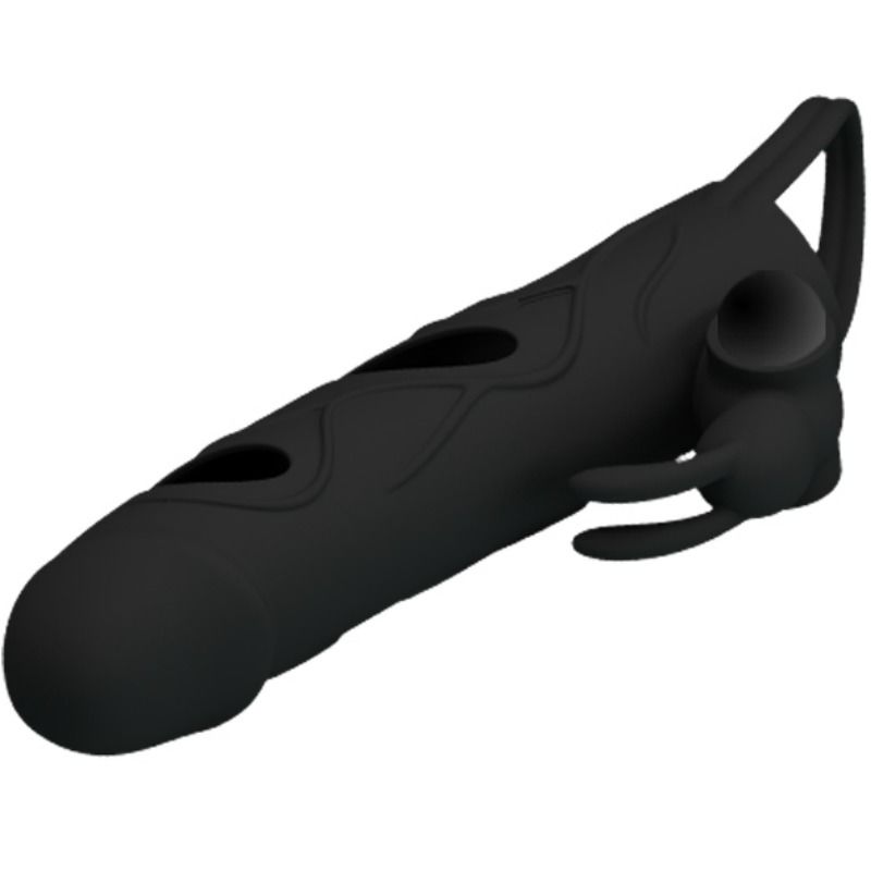 Housse en silicone vibrante avec anneau testicules — PRETTY LOVE MALE