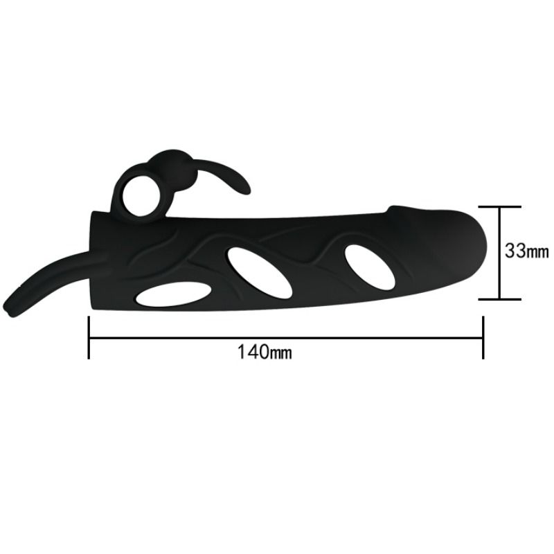 Housse en silicone vibrante avec anneau testicules — PRETTY LOVE MALE