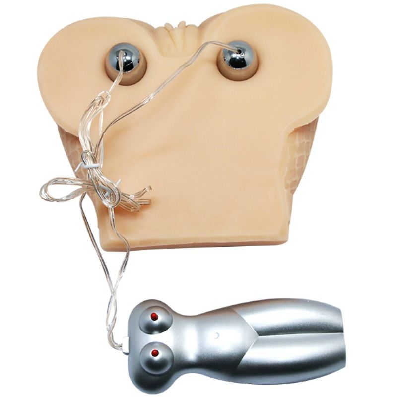 Masturbateur réaliste vagin et anus vibrant avec balles et télécommande — BAILE FOR HIM