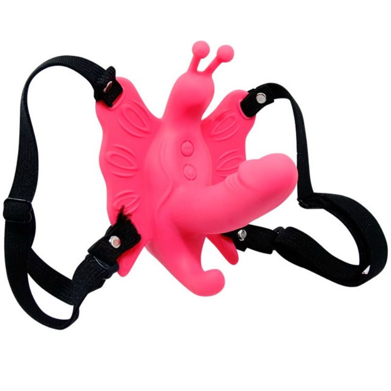 Harnais papillon vibrant avec mini gode — BAILE STIMULATING