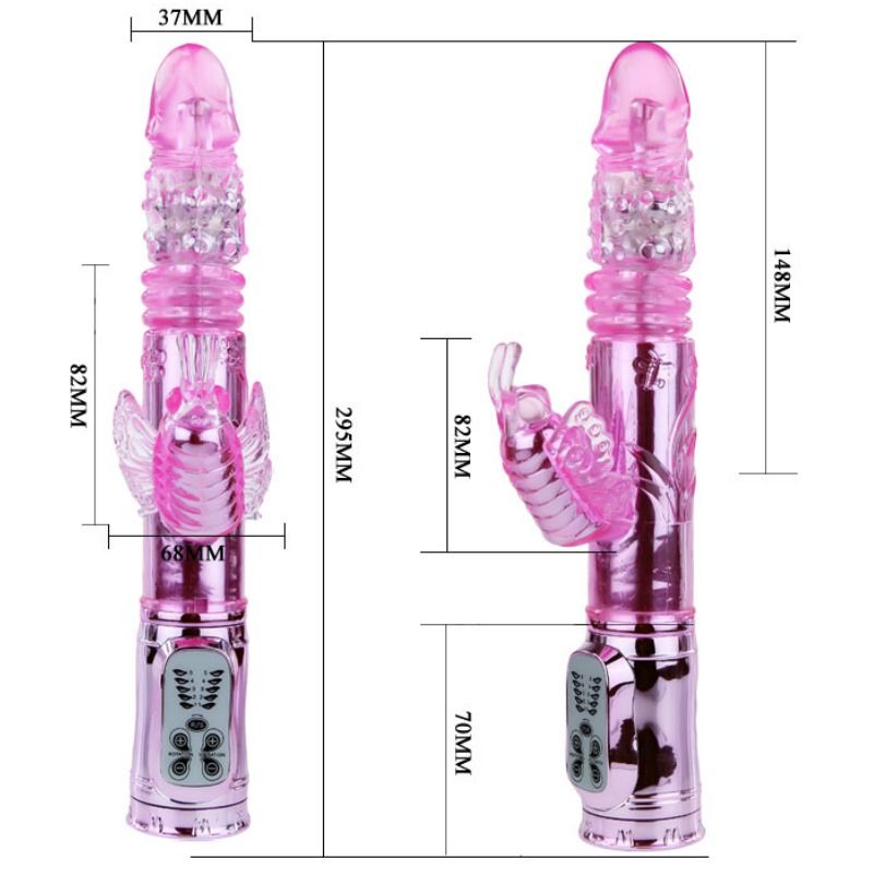 Vibromasseur papillon rotatif à double stimulation — BAILE ROTATIONS
