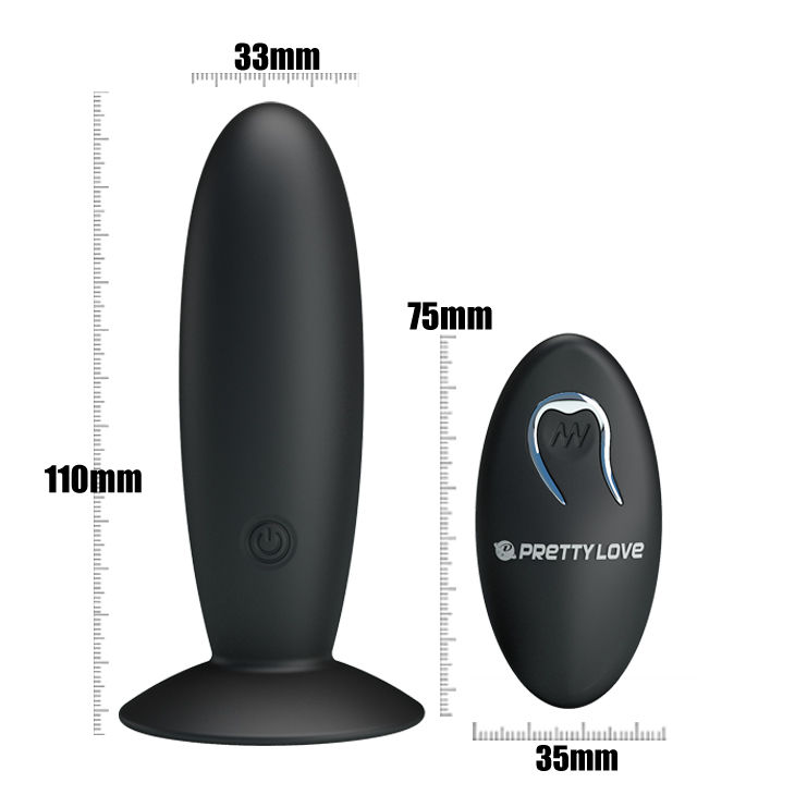 Plug anal rechargeable vibrant avec télécommande — PRETTY LOVE BOTTOM