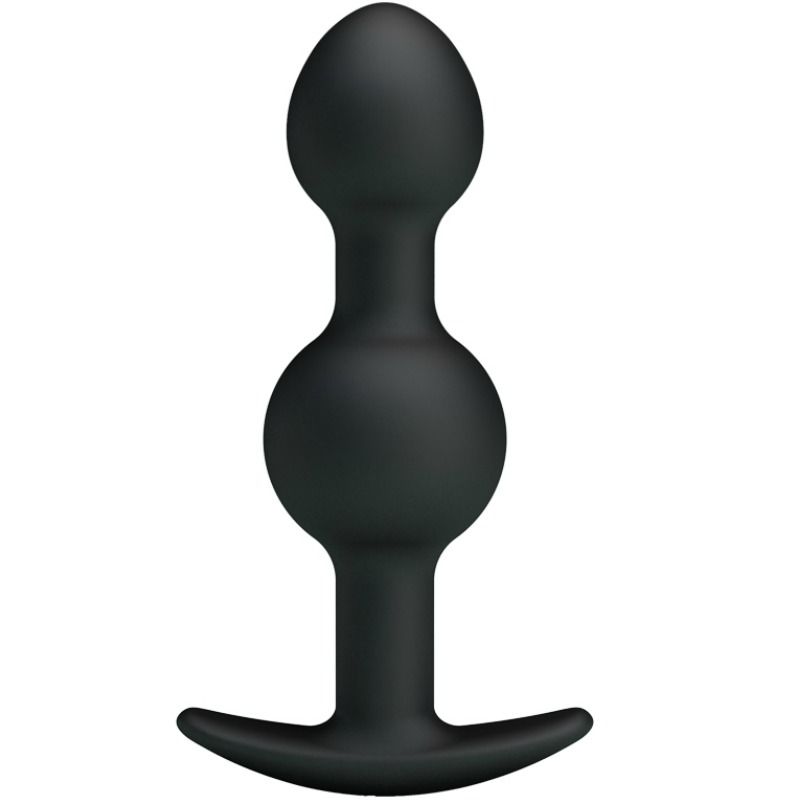 Plug anal double boules lestées en silicone — PRETTY LOVE PARTY UP