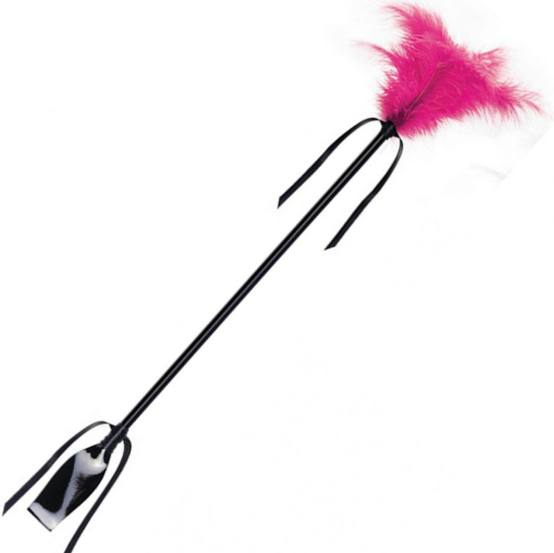 Fouet et plume noir et fuchsia — SECRETPLAY 100% FETISH