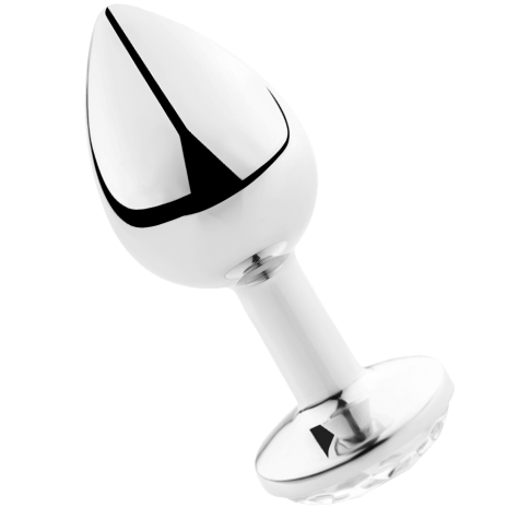 Plug anal transparent en aluminium 8 cm — SECRETPLAY TOYS