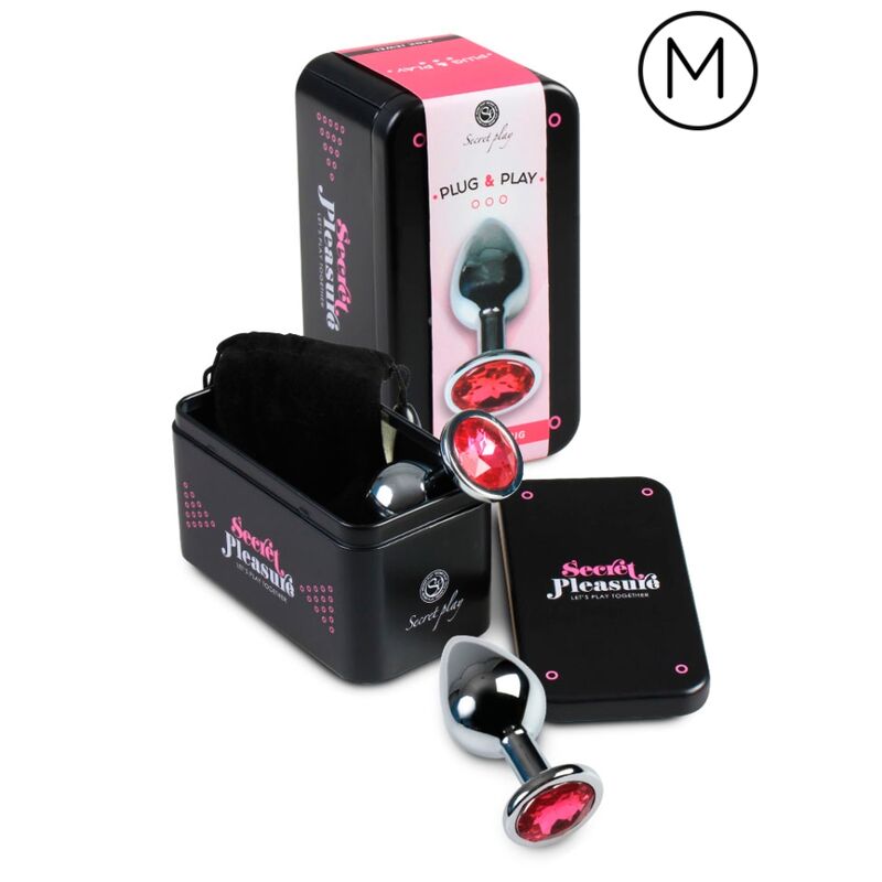 Bouchon anal en aluminium fuchsia 8 cm — SECRETPLAY TOYS