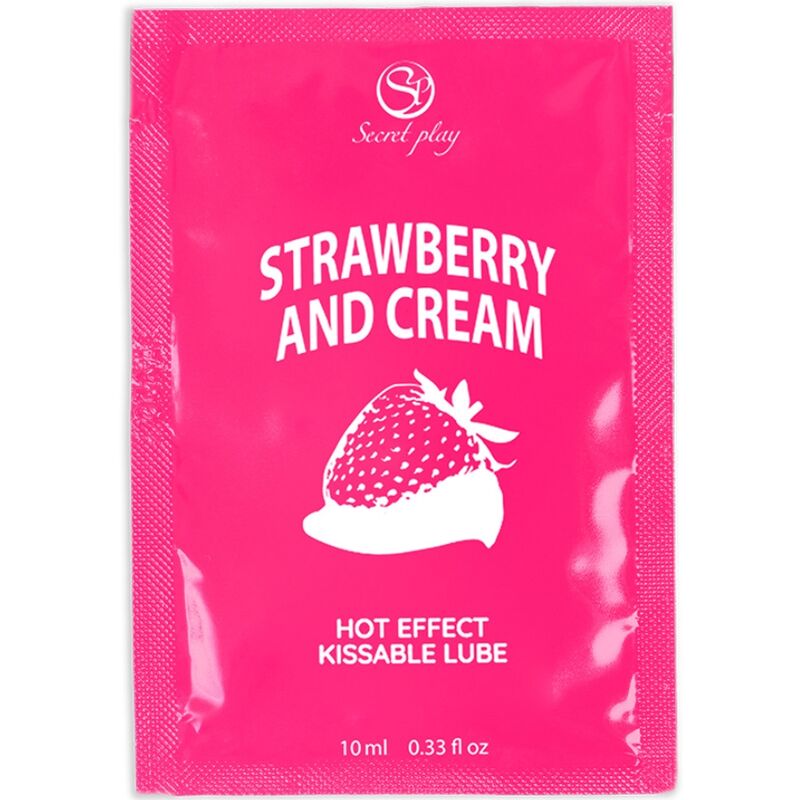 Lubrifiant unidose saveur fraises et crème — SECRETPLAY COSMETIC