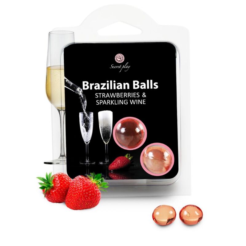 Boules de massage fondantes fraise & champagne — SECRETPLAY COSMETIC