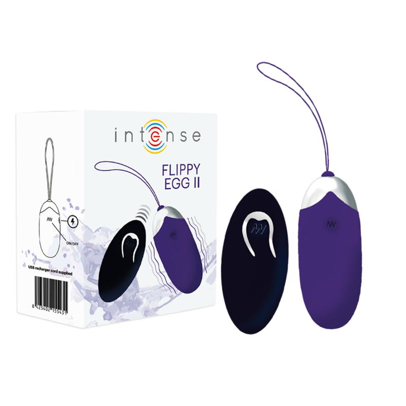 Œuf vibrant télécommandé Flippy II violet — INTENSE REMOTE CONTROL