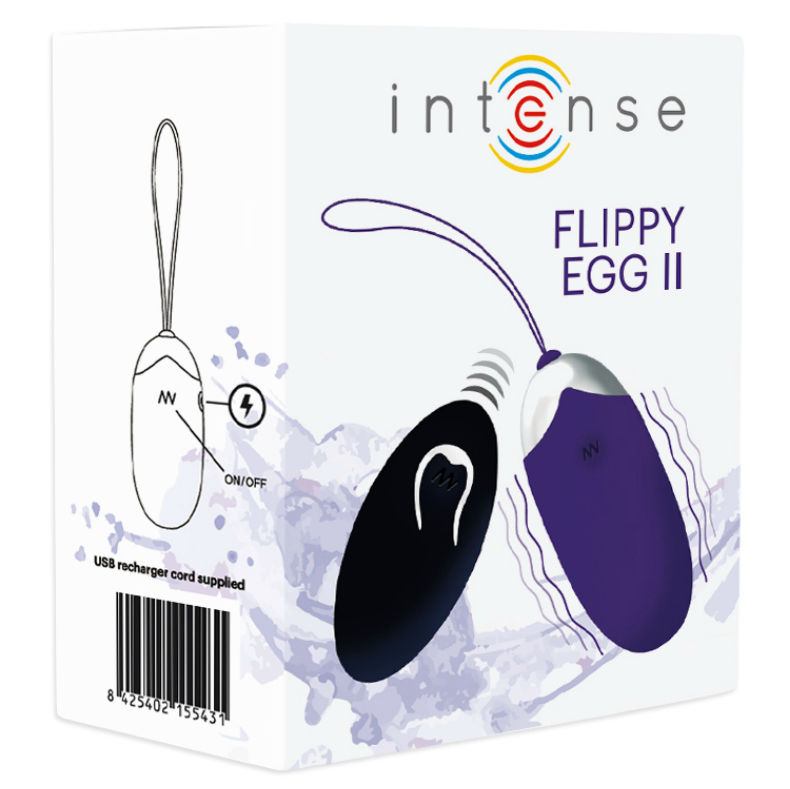 Œuf vibrant télécommandé Flippy II violet — INTENSE REMOTE CONTROL