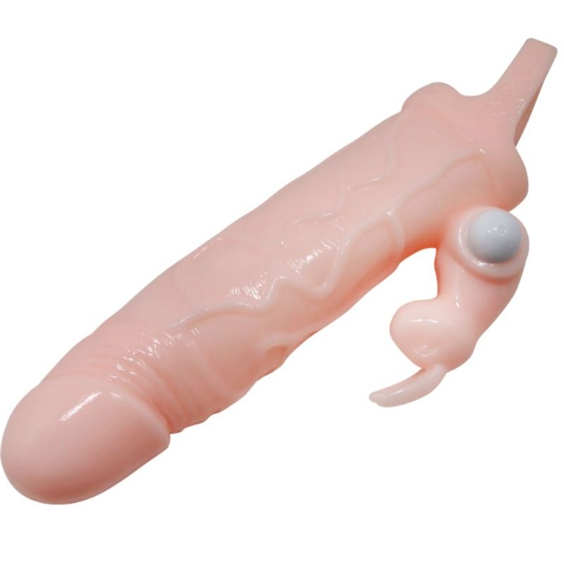 Couvercle de pénis réaliste avec double vibration et lapin — BAILE FOR HIM