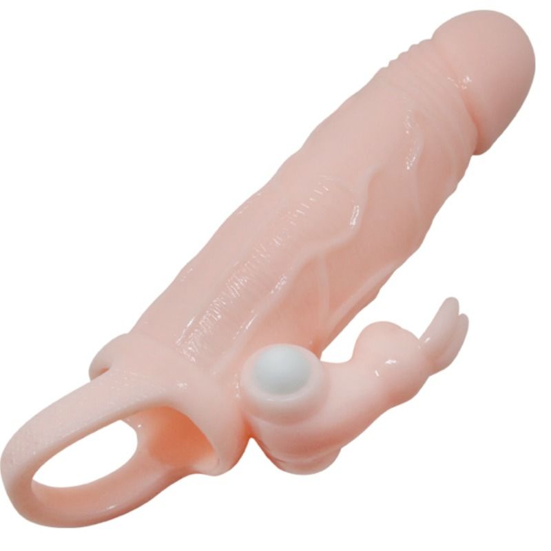 Couvercle de pénis réaliste avec double vibration et lapin — BAILE FOR HIM