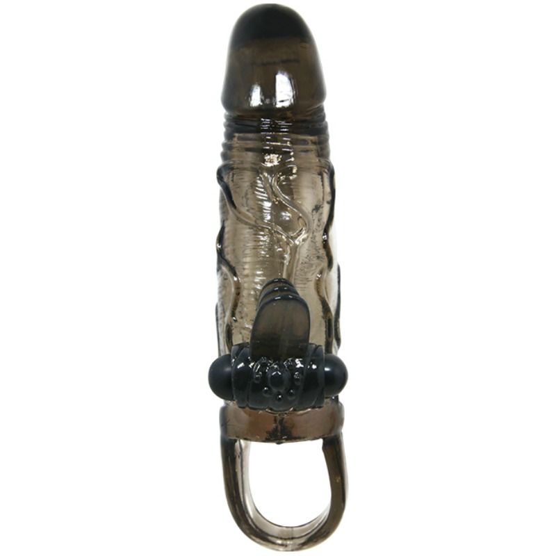 Couvre-pénis réaliste avec stimulation clitoris et anal double bullet — BAILE FOR HIM