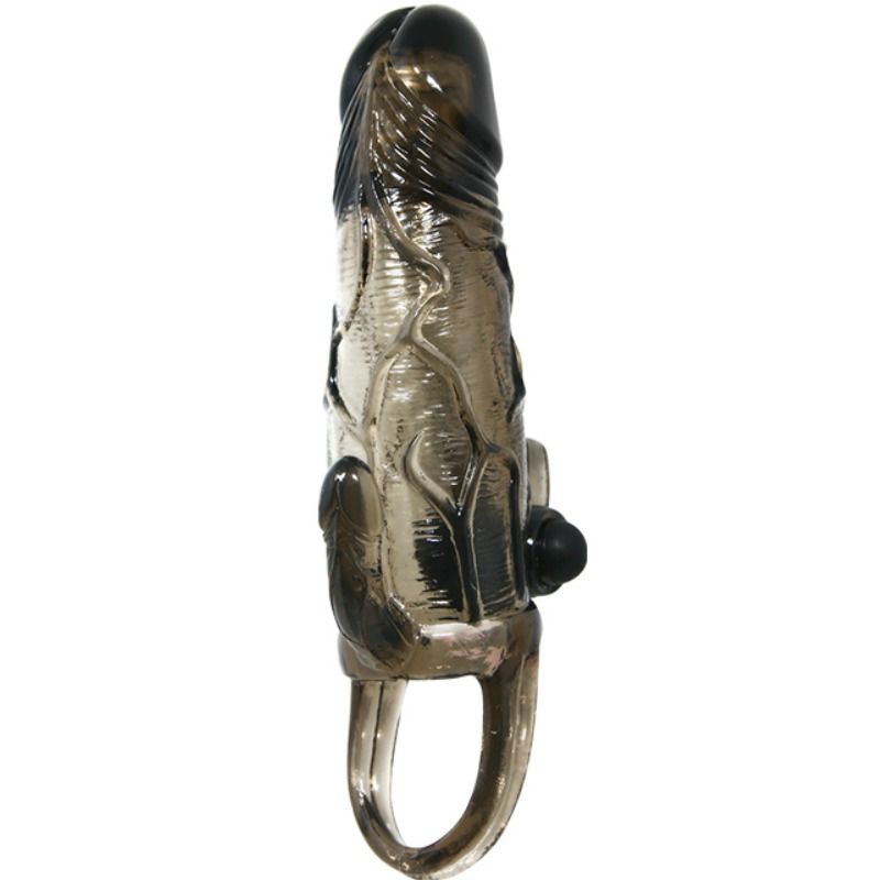 Couvre-pénis réaliste avec stimulation clitoris et anal double bullet — BAILE FOR HIM