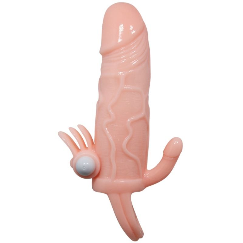 Couvre-pénis vibrant avec stimulateur clitoridien et anal — BAILE FOR HIM