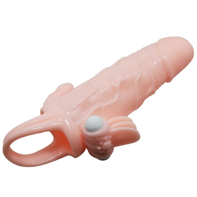Couvre-pénis vibrant avec stimulateur clitoridien et anal — BAILE FOR HIM