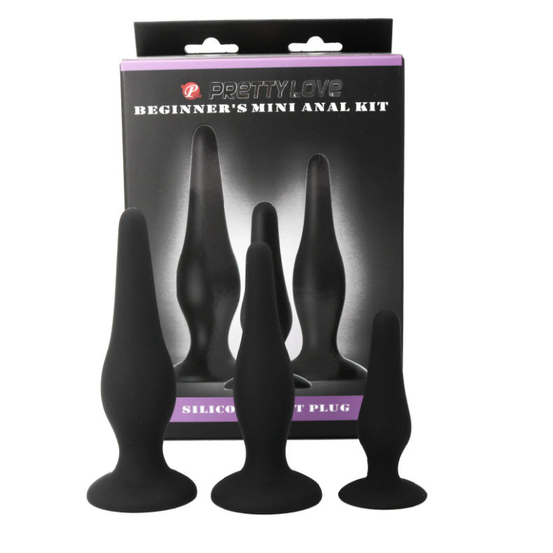 Kit d'initiation en silicone pour plugs anaux — PRETTY LOVE PARTY UP