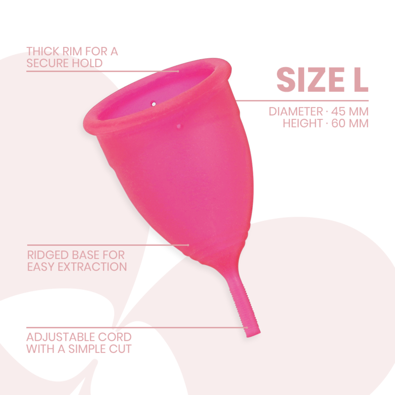 Coupe menstruelle en silicone médicale taille L — INTIMICHIC
