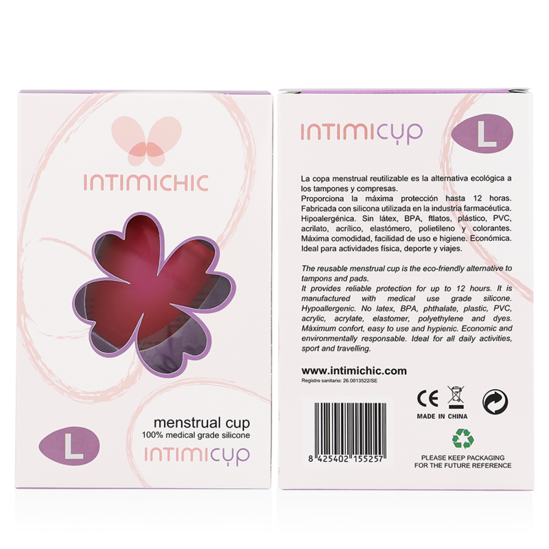 Coupe menstruelle en silicone médicale taille L — INTIMICHIC
