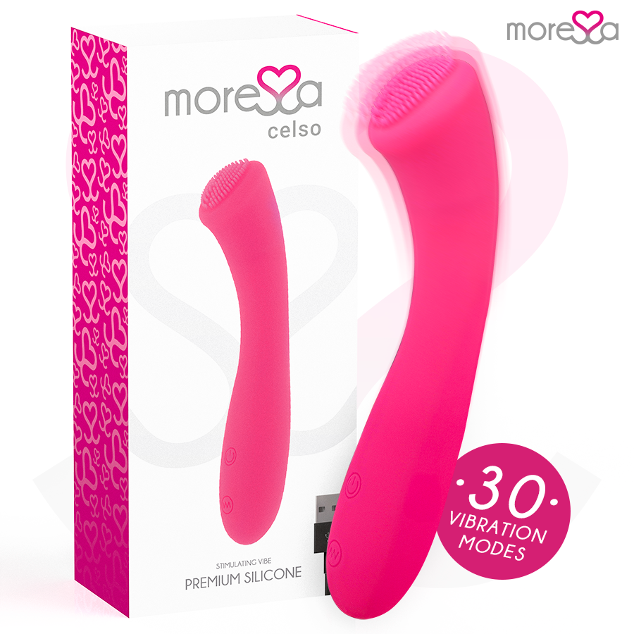Vibromasseur rechargeable en silicone premium Celso — MORESSA