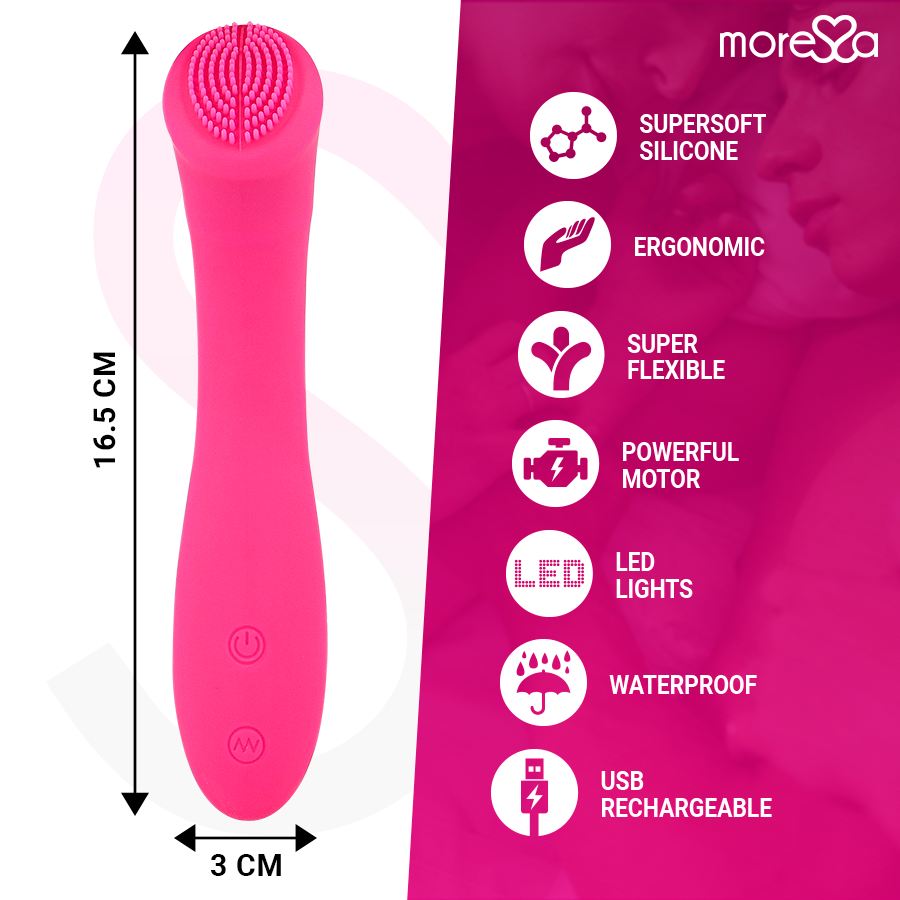 Vibromasseur rechargeable en silicone premium Celso — MORESSA