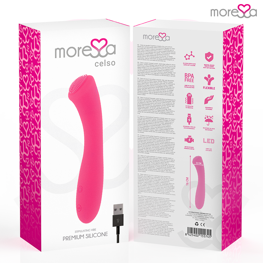 Vibromasseur rechargeable en silicone premium Celso — MORESSA