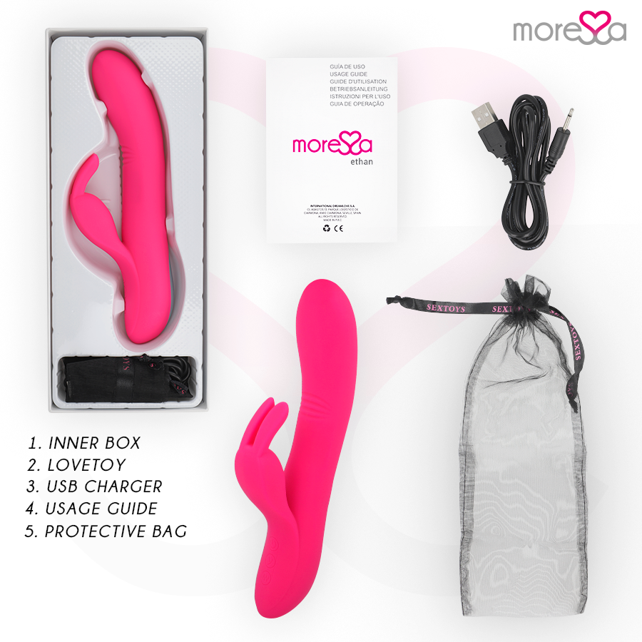 Stimulateur vibrant double point G et clitoris à mouvement ondulatoire — MORESSA