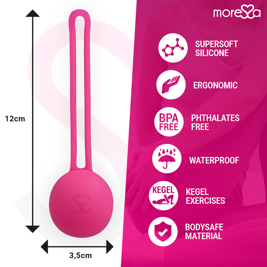 Boule de geisha premium en silicone rose — MORESSA