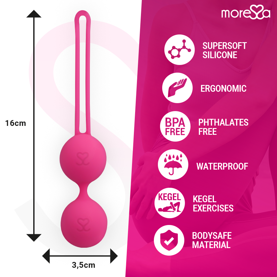 Boules de geisha Osian Deux en silicone premium rose — MORESSA