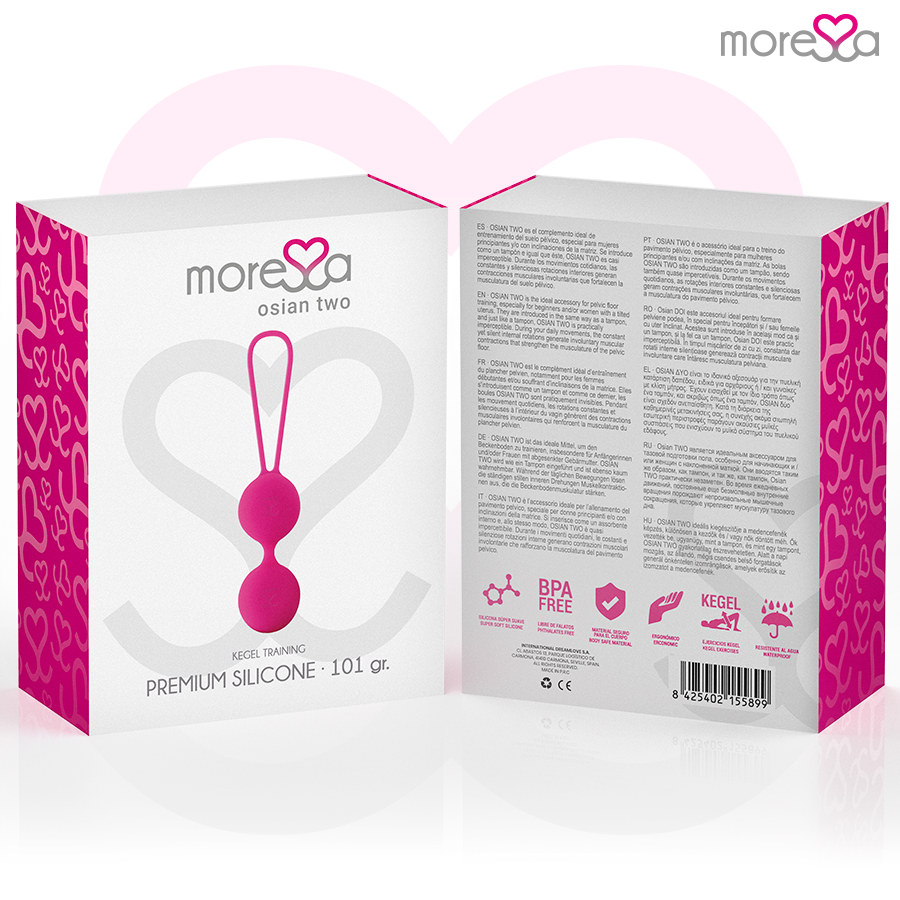 Boules de geisha Osian Deux en silicone premium rose — MORESSA