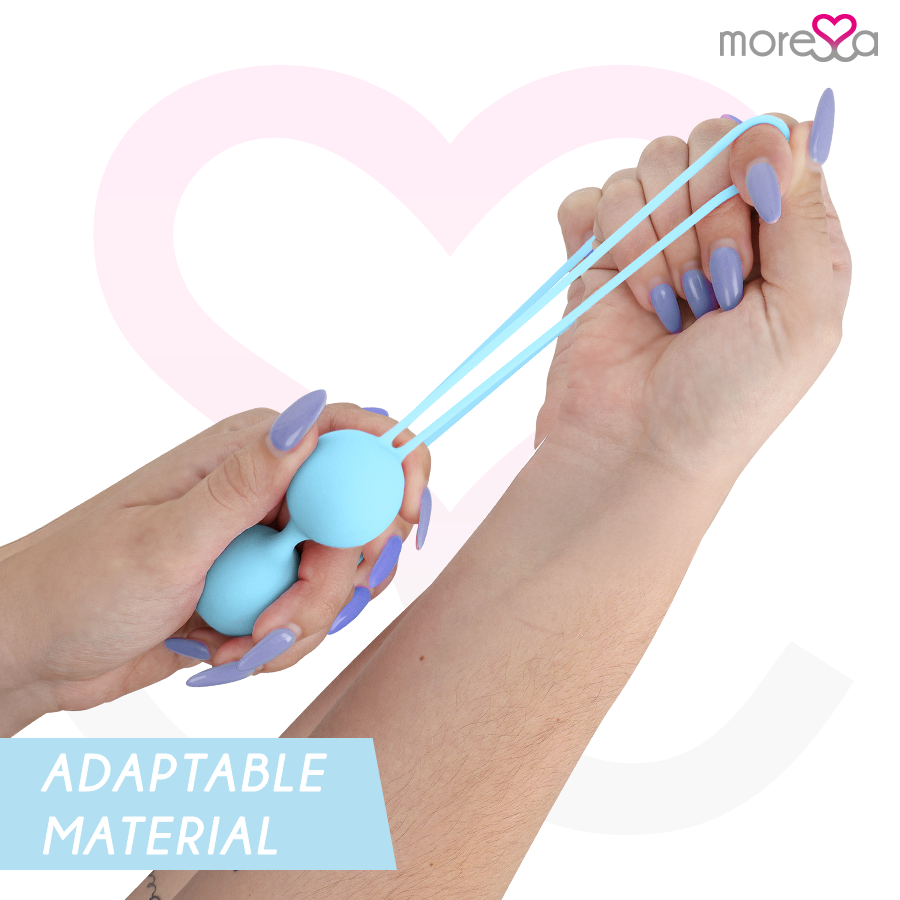 Boules de geisha Osian Deux en silicone turquoise — MORESSA
