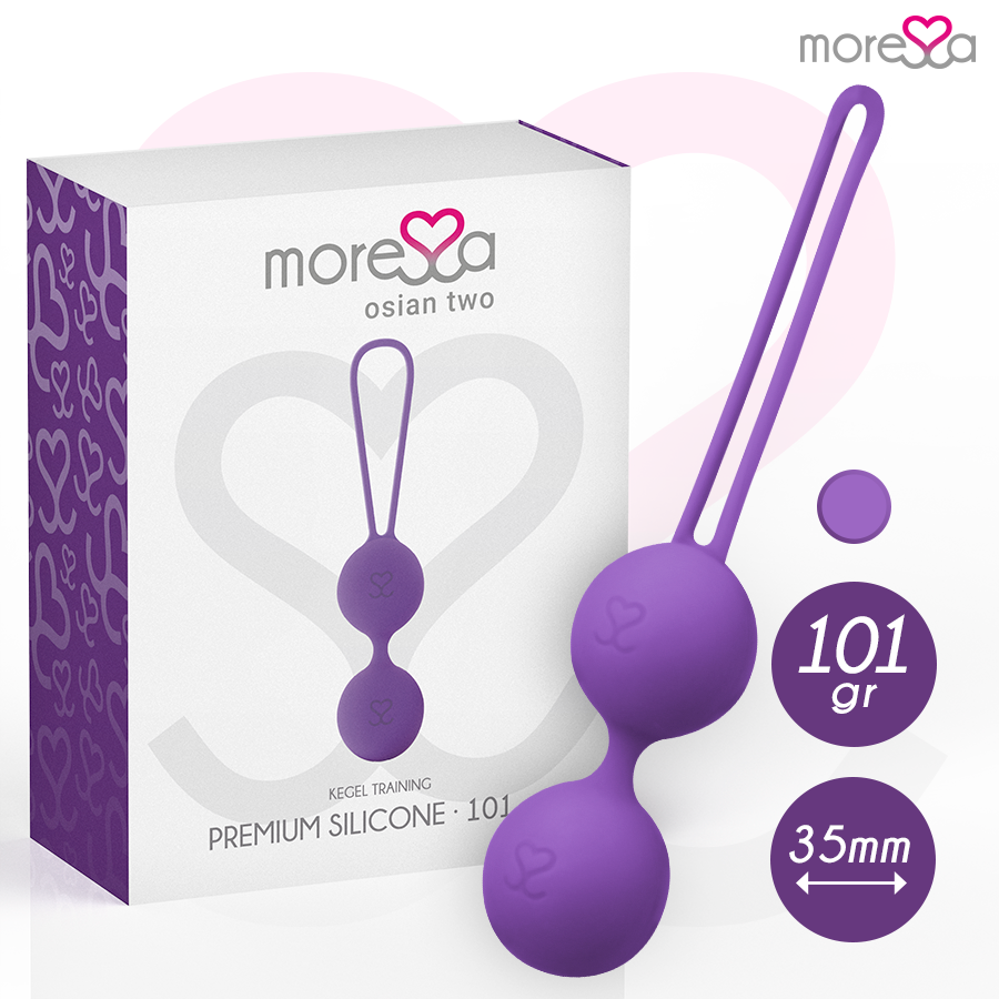 Boules de geisha Osian Deux en silicone lilas — MORESSA