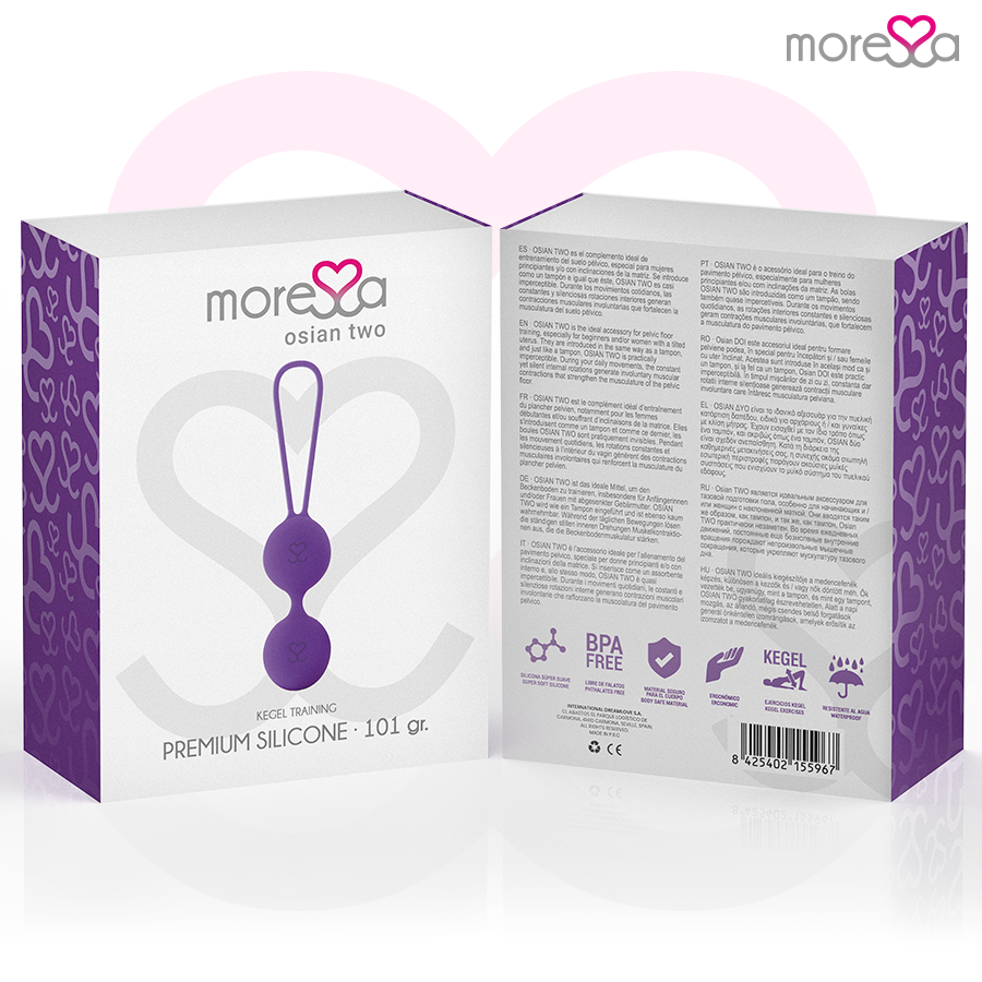 Boules de geisha Osian Deux en silicone lilas — MORESSA