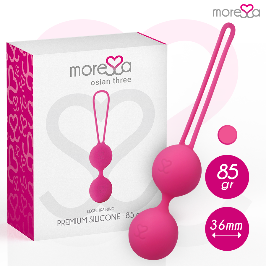 Boules de geisha Osian Trois en silicone premium rose — MORESSA