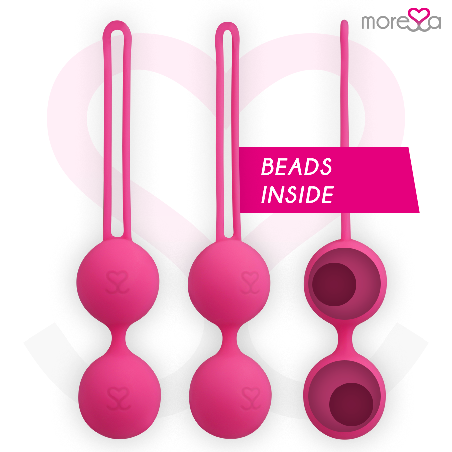 Boules de geisha Osian Trois en silicone premium rose — MORESSA