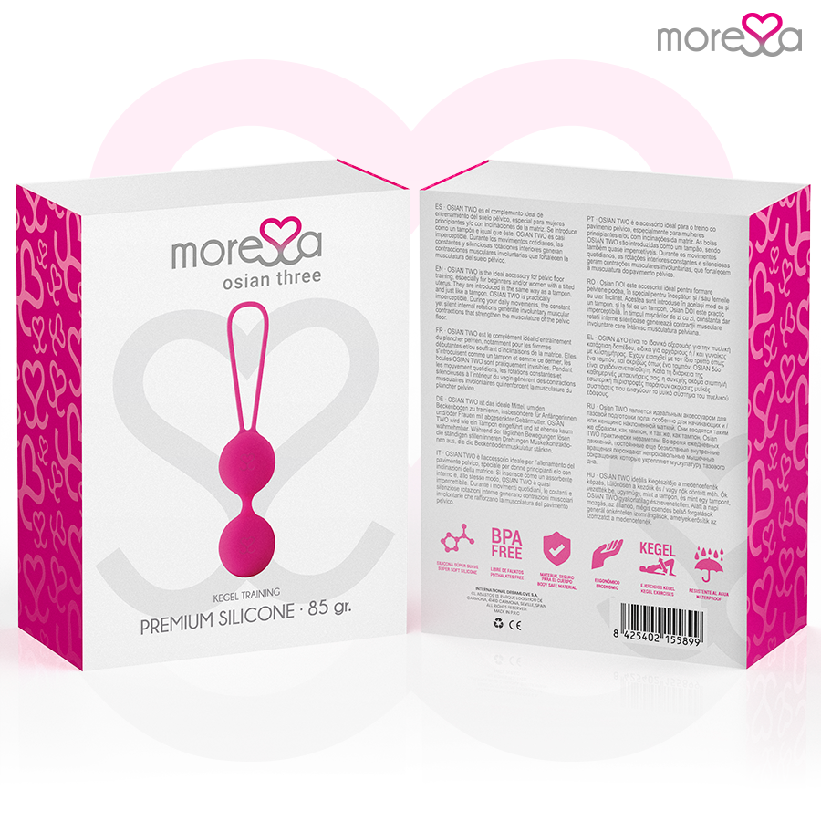 Boules de geisha Osian Trois en silicone premium rose — MORESSA
