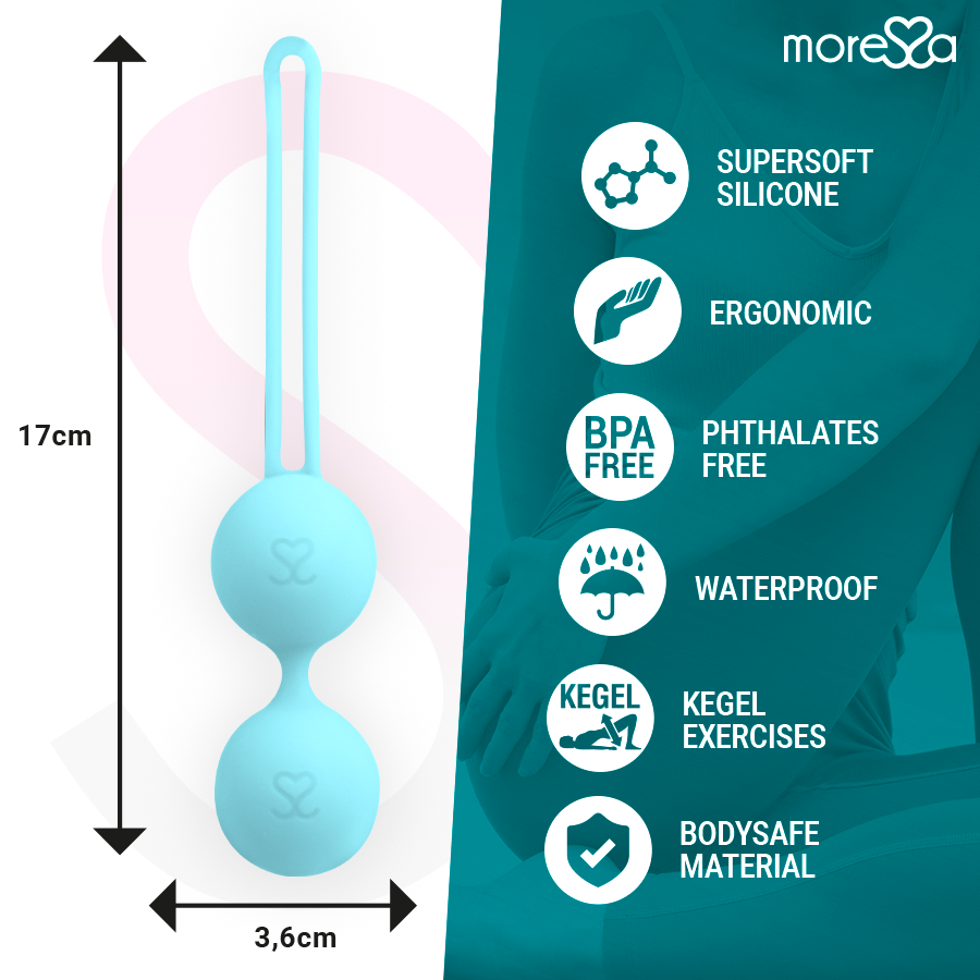 Boules de geisha en silicone turquoise — MORESSA