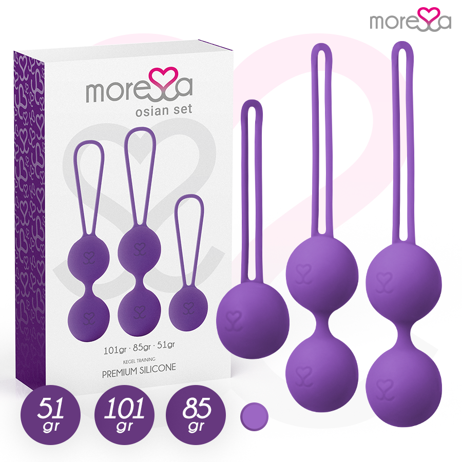 Set de boules de geisha premium silicone lilas — MORESSA