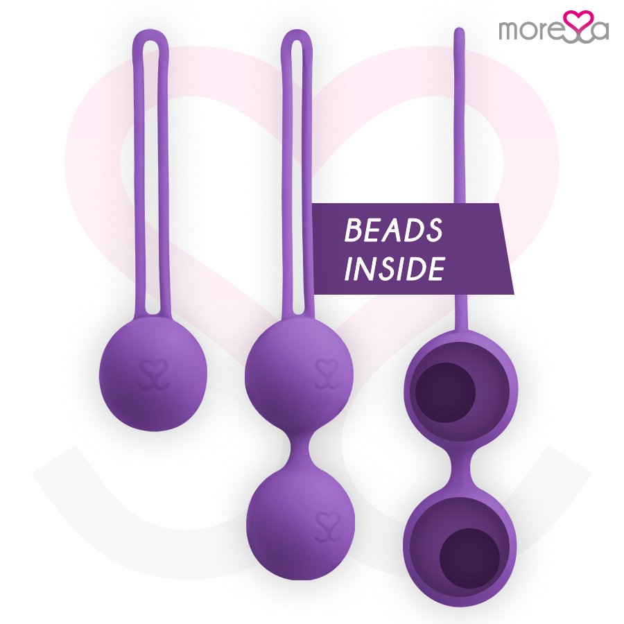 Set de boules de geisha premium silicone lilas — MORESSA
