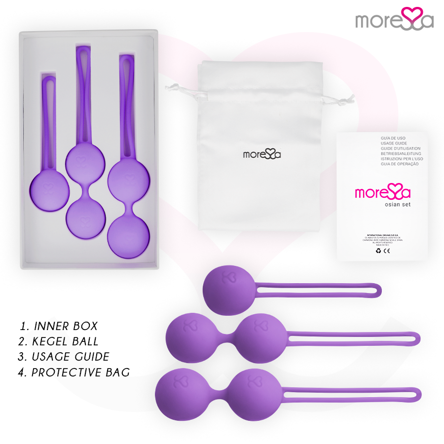Set de boules de geisha premium silicone lilas — MORESSA